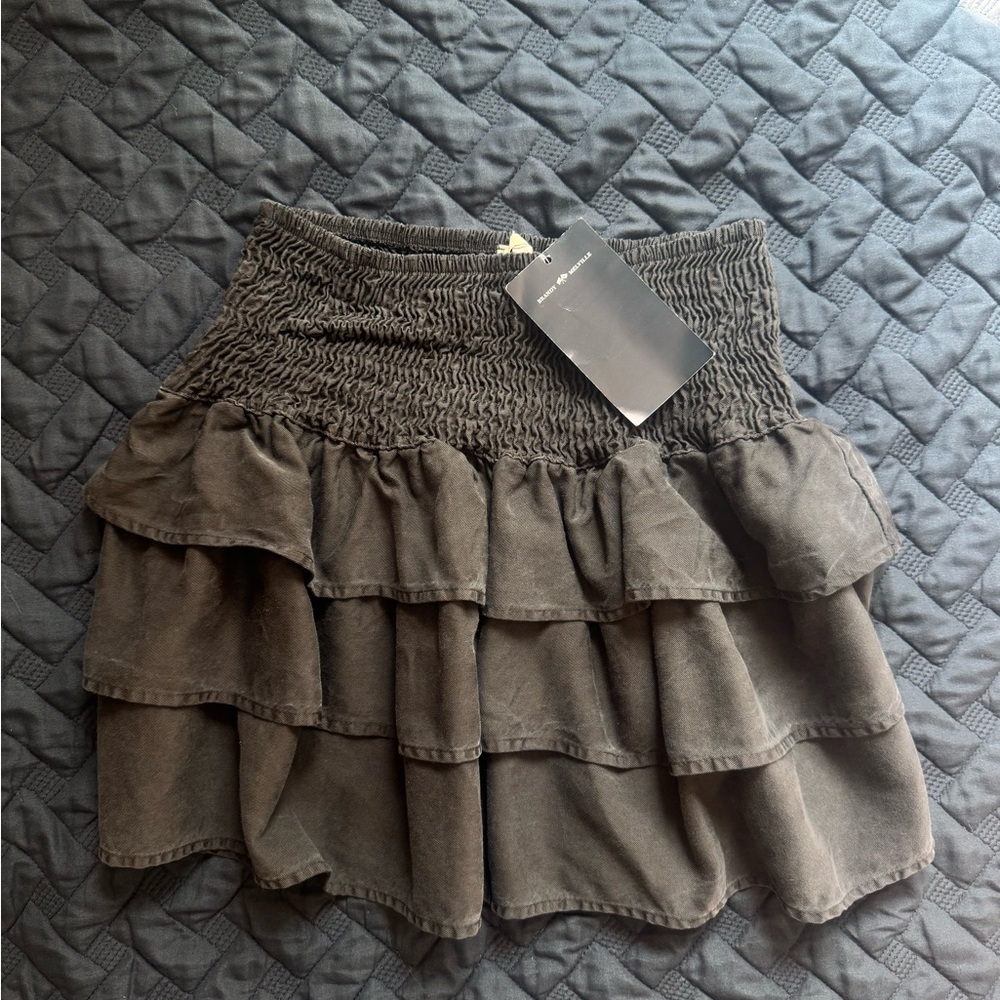 NWT Brandy Melville Europe Exclusive Black Tiered Mini Skirt